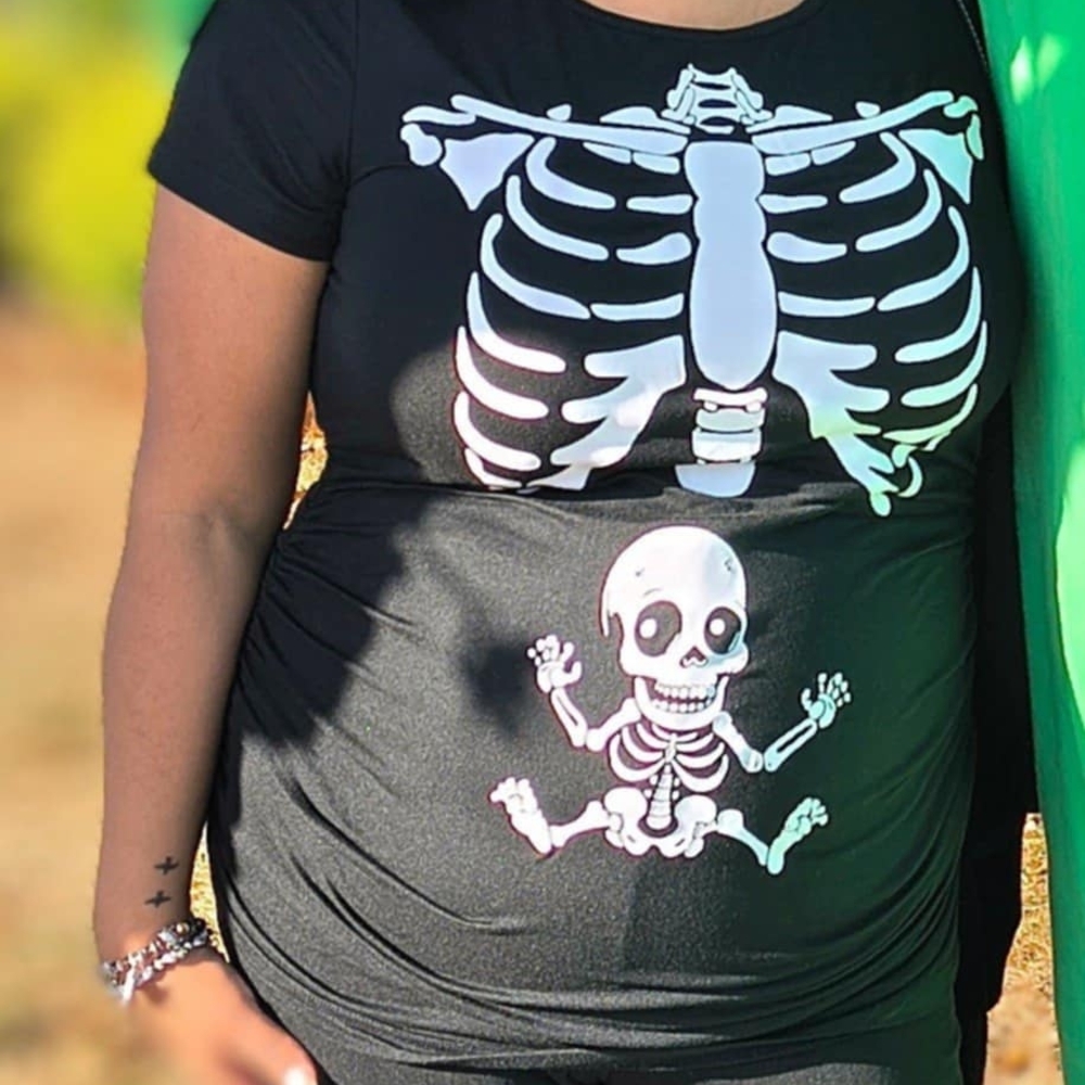 Skeleton Print Kids Shirt